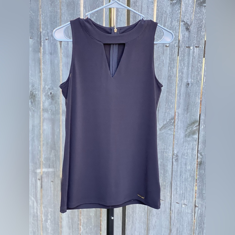 MICHAEL KORS Women’s Sleeveless Black Elegant Top